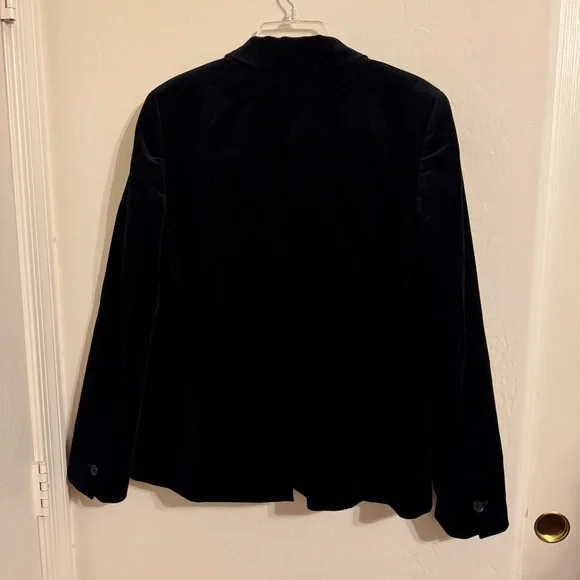 Banana Republic Crushed Velvet Black Blazer Tailored Fit Professional - Picture 4 of 10
